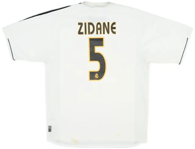 adidas 2003-04 Real Madrid Home Shirt Zidane #5 - 5/10 - (M)