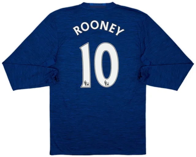 adidas 2016-17 Manchester United Away L/S Shirt Rooney #10 - 7/10 - (L)