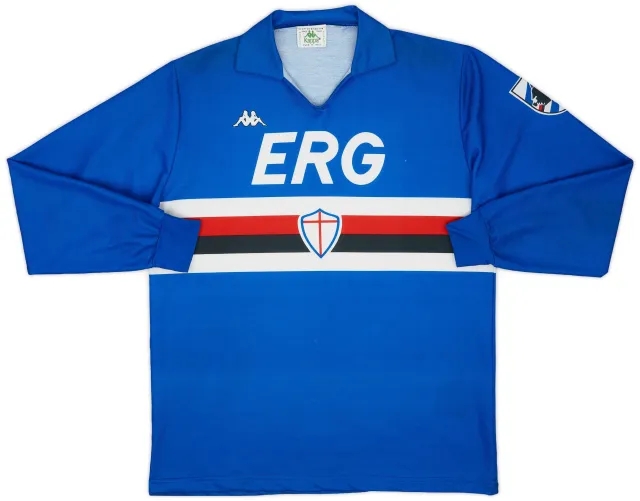 Kappa 1988-90 Sampdoria Home L/S Shirt - 6/10 - (XL)