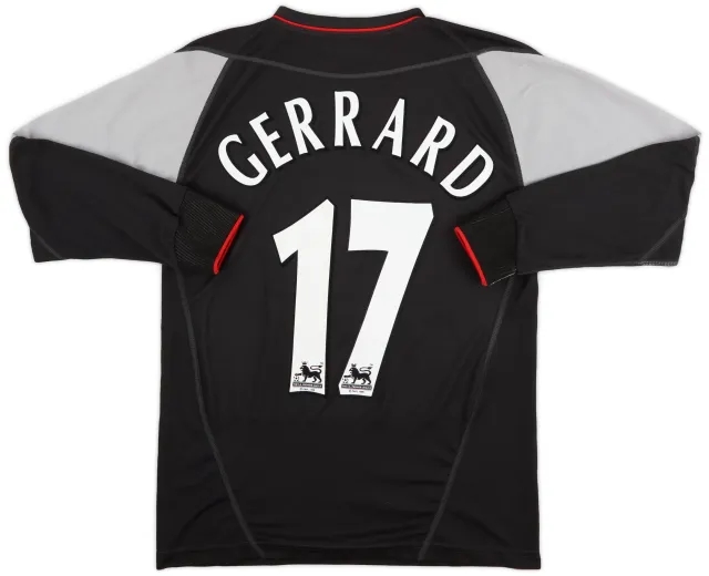 Reebok 2002-04 Liverpool Away L/S Shirt Gerrard #17 - 9/10 - (Y)