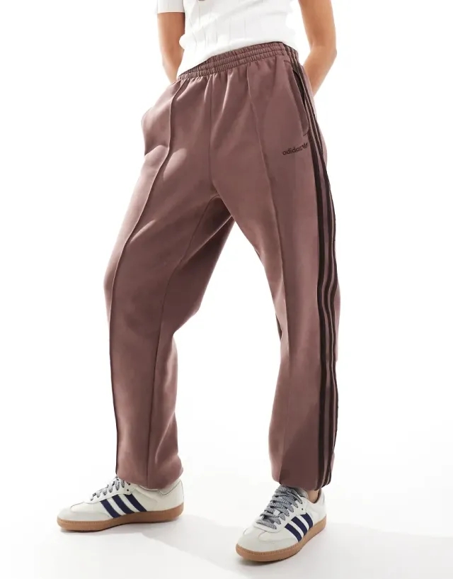 Adidas Originals Suede Track Pant In Brown