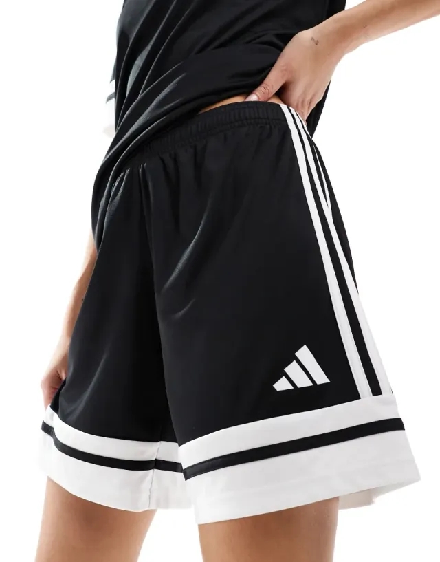 Adidas Football Squadra25 Shorts In Black And White
