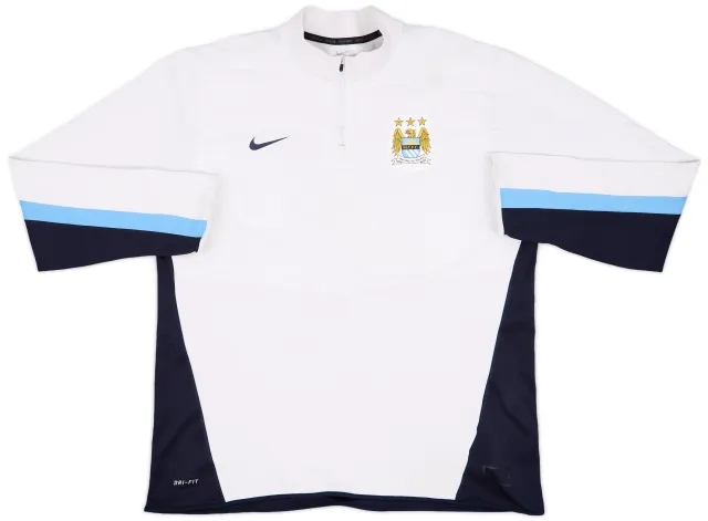2013-14 Manchester City Player Issue Nike 1/4 Zip Drill Top - 6/10 - (XL)