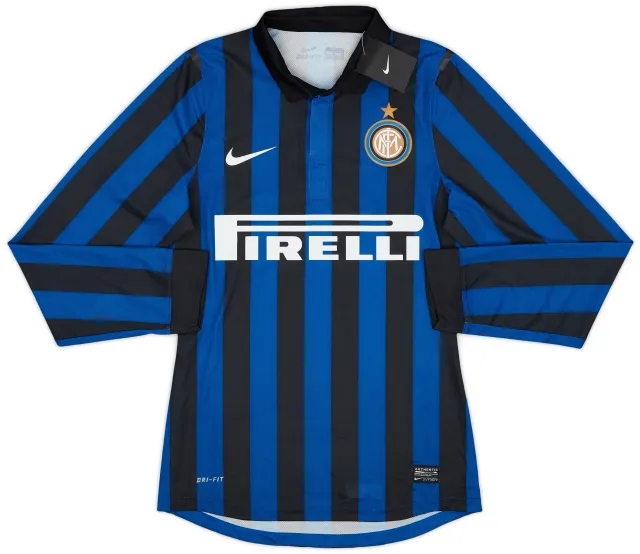 Nike 2011-12 Inter Milan Player Issue Home L/S Shirt (S)