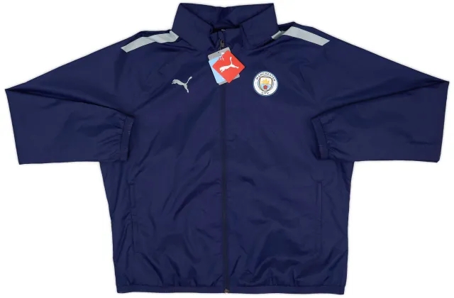 2021-22 Manchester City Puma Hooded Rain Jacket (XXL)