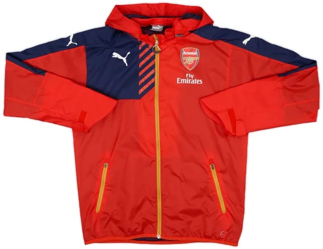 2015-16 Arsenal Puma Hooded Rain Jacket - 6/10 - (M)