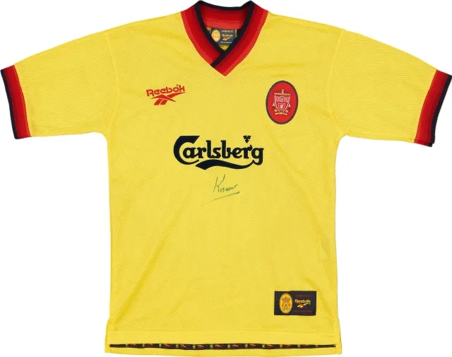 Reebok 1997-99 Liverpool Signed Away Shirt - 4/10 - (Y)