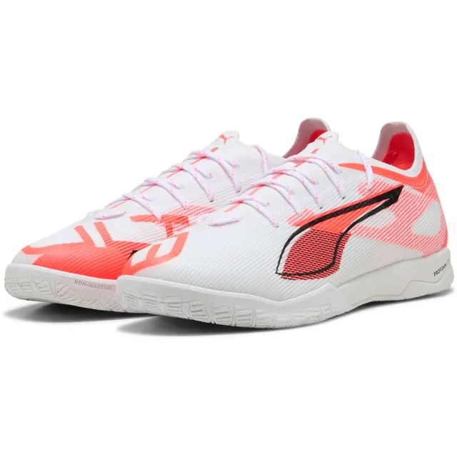 Puma Ultra 5 Pro Court It Unlimited - Puma White/Puma Black/Glowing Red - ['White']