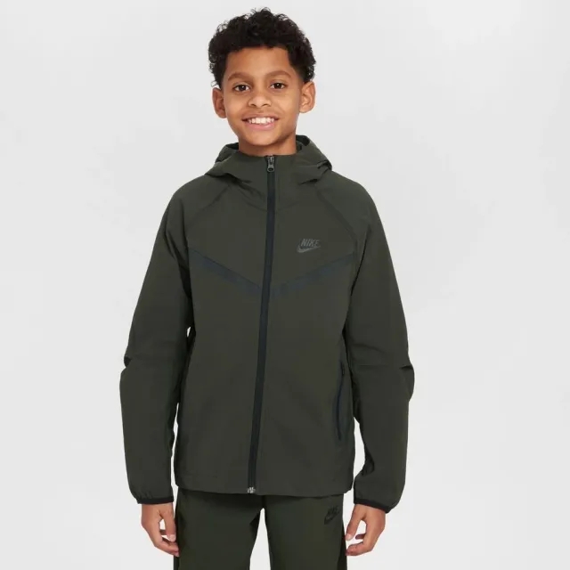 Nike Hoodie Woven Tech Fleece - ['Green']