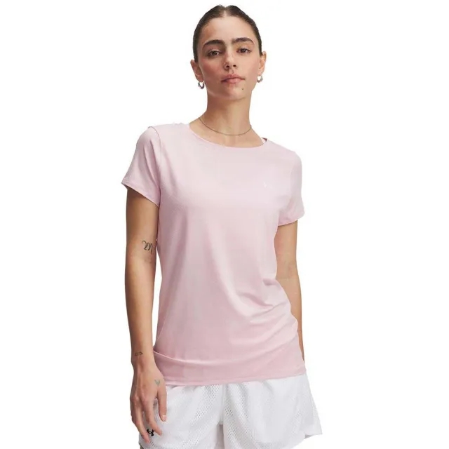 Under Armour Women's HeatGear® Armour Short Sleeve Prime Pink / White XS
