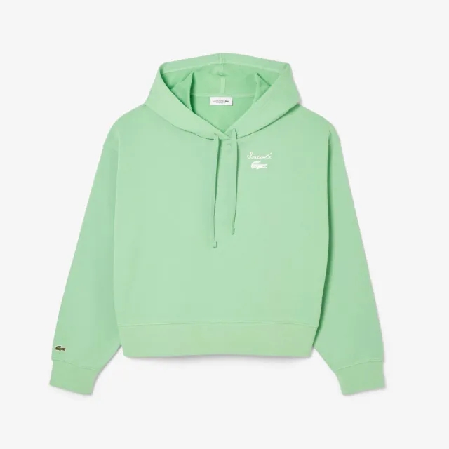 Lacoste Fleece Logo Hoodie - Liamone Green