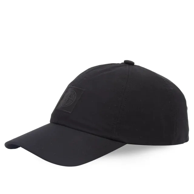 Stone Island Men's Ghost Piece Weatherproof Canvas Cap Black
