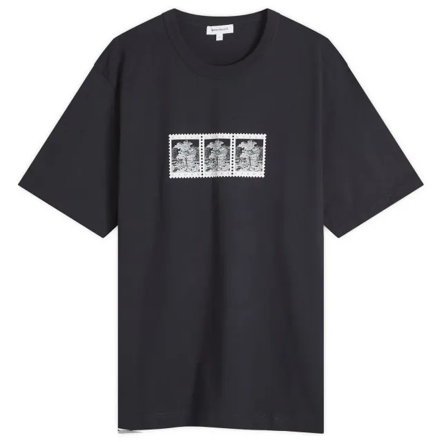 Norse Projects Men's Holger Post Stamp Print T-Shirt Dark Navy
