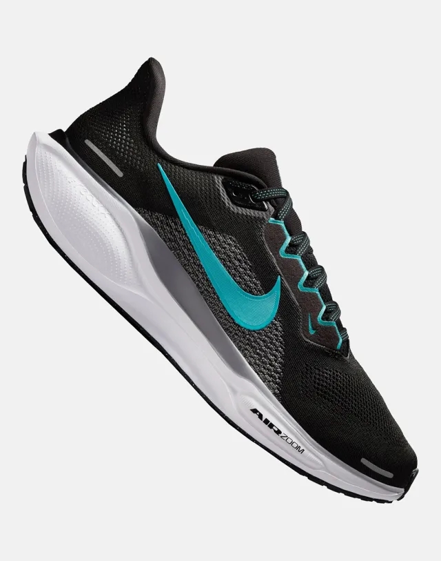 Men's Nike Pegasus 41 Running Shoes in Black/White