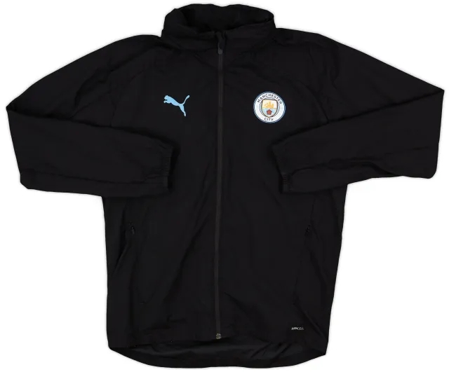 2018-19 Manchester City Puma Hooded Rain Jacket - 8/10 - (M)