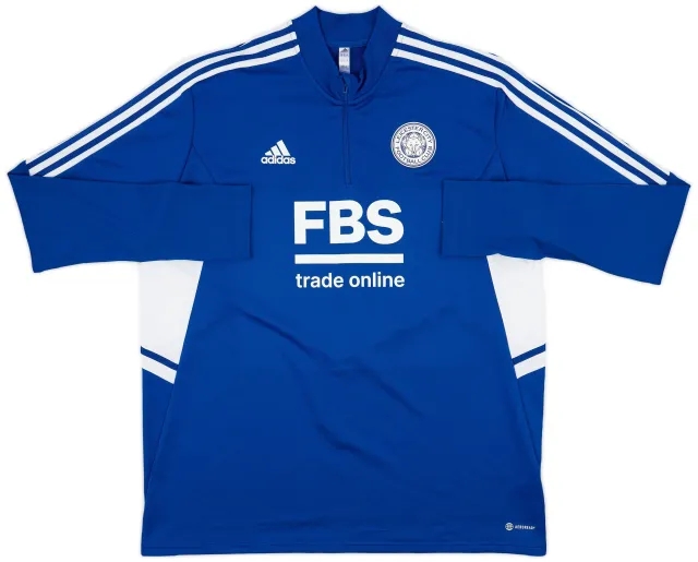 2022-23 Leicester adidas 1/4 Zip Training Top - 8/10 - (XXL)