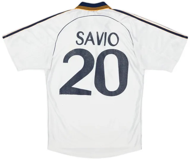 adidas 1998-00 Real Madrid Home Shirt Savio #20 - 7/10 - (S)