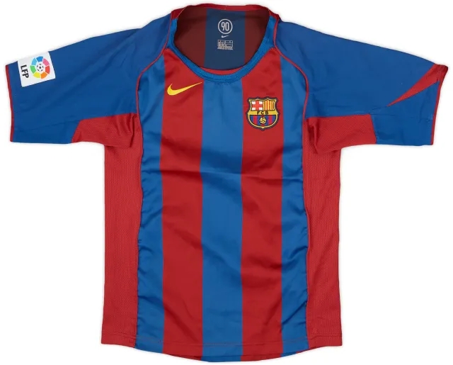 Nike 2004-05 Barcelona Home Shirt - 7/10 - (L.Boys)