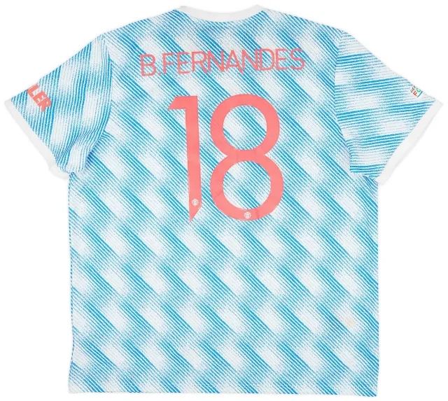 adidas 2021-22 Manchester United Away Shirt B. Fernandes #18 - 9/10 - (XXL)