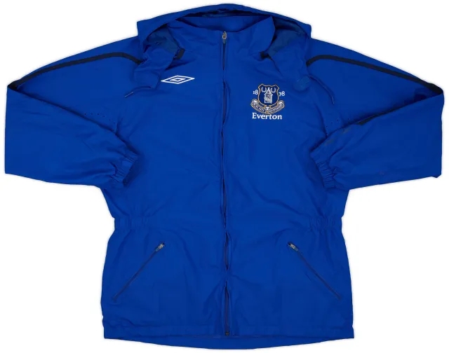 2008-09 Everton Umbro Hooded Rain Jacket - 9/10 - (L)