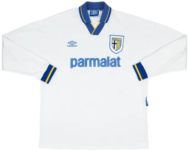 Umbro 1993-95 Parma Match Issue Home L/S Shirt #15