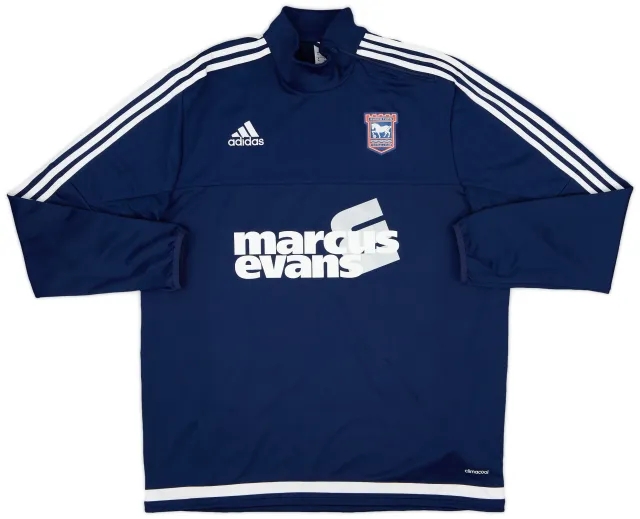 2015-16 Ipswich adidas 1/4 Zip Training Top - 8/10 - (XL)