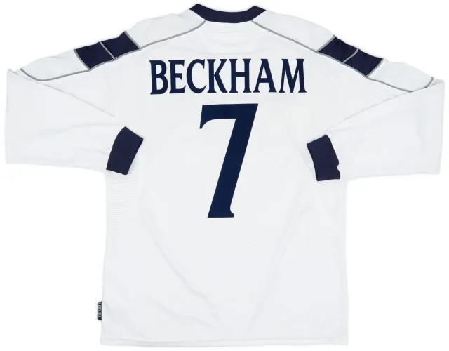Umbro 2000-01 Manchester United Away L/S Shirt Beckham #7 - 8/10 - (L)