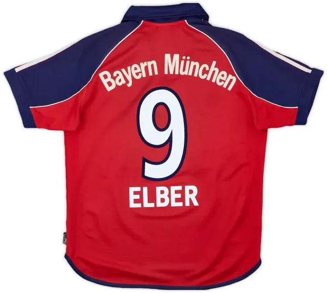 adidas 1999-01 Bayern Munich Home Shirt Elber #9 - 7/10 - (XL.Boys)