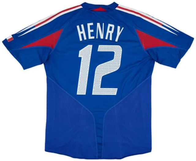 adidas 2004-06 France Player Issue Home Shirt Henry #12 - 8/10 - (L)