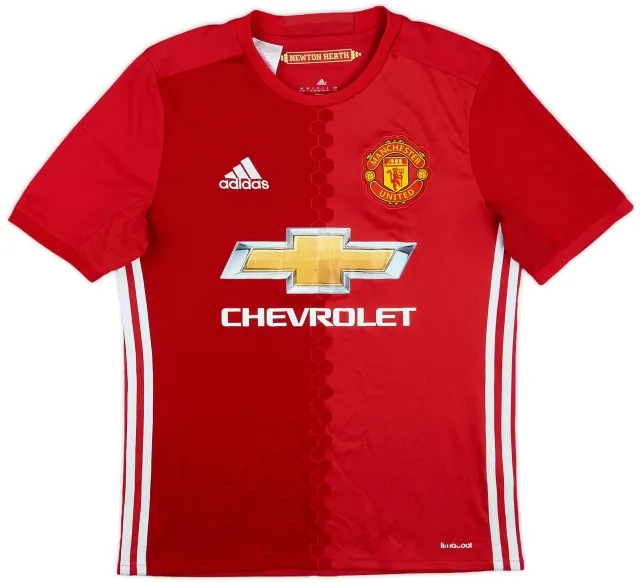 adidas 2016-17 Manchester United Home Shirt - 7/10 - (L.Boys)