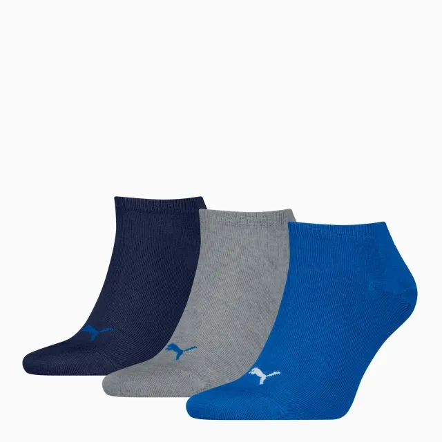 PUMA Sneaker Socks Unisex (3-Pack), Blue/Grey Melange