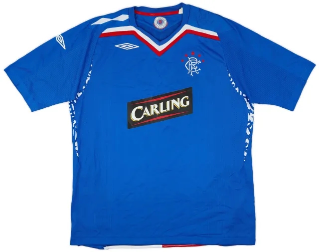 Umbro 2007-08 Rangers Home Shirt - 9/10 - (XL)