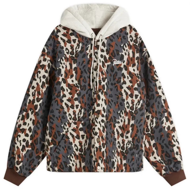 Patta Men's City Leopard Reversible Bomber Jacket Multi