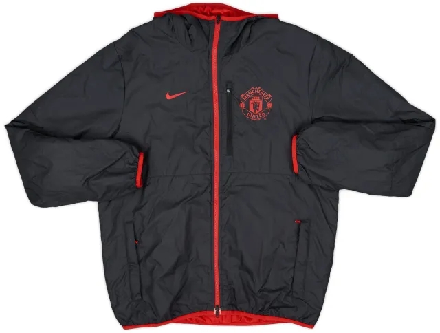 2013-14 Manchester United Nike Reversible Padded Bench Coat - 8/10 - (L)