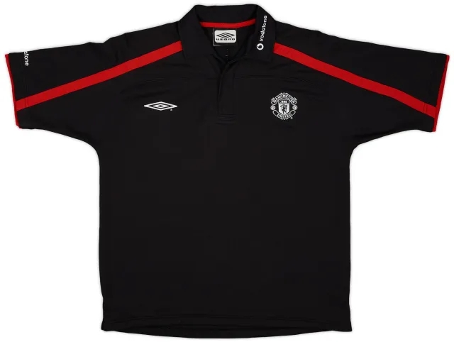 2001-02 Manchester United Umbro Polo Shirt - 8/10 - (M)