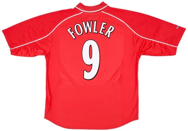 Reebok 2000-02 Liverpool Home Shirt Fowler #9 - 8/10 - (XL)