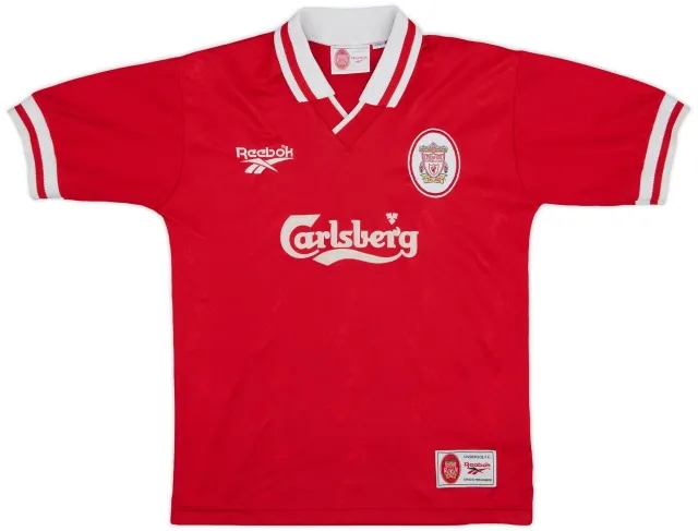 Reebok 1996-98 Liverpool Home Shirt - 8/10 - (Y)