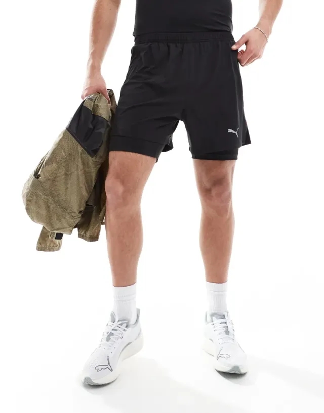 Puma Run Velocity 2 In 1 Shorts In Black