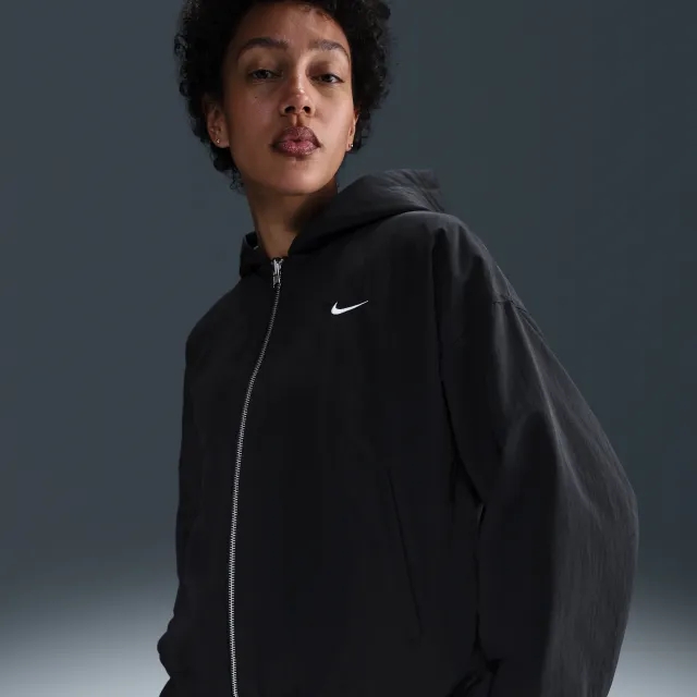 Nike Sportswear Essential Women's Oversized Reversible Jacket - Black - Polyester