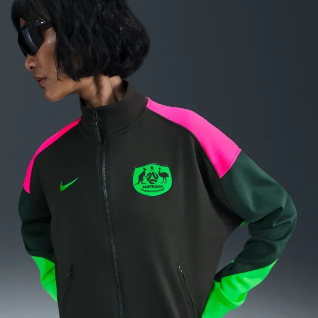 Australia Academy Pro Women's Nike Dri-FIT Football Anthem Jacket - Green - Polyester