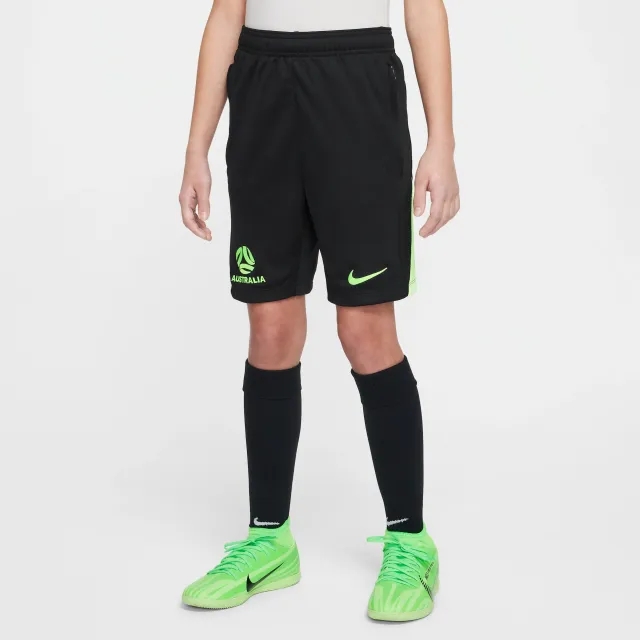 Australia Academy Pro Older Kids' Nike Dri-FIT Football Knit Shorts - Black - Polyester