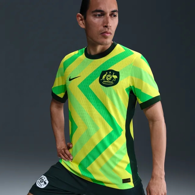 Australia 2025 Match Away (Women's Team) Men's Nike Dri-FIT ADV Football Authentic Shirt - Yellow - Polyester