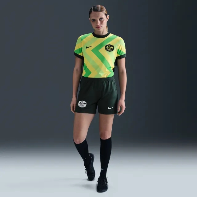 Australia 2025 Stadium Home Women's Nike Dri-FIT Football Replica Shorts - Green - Polyester