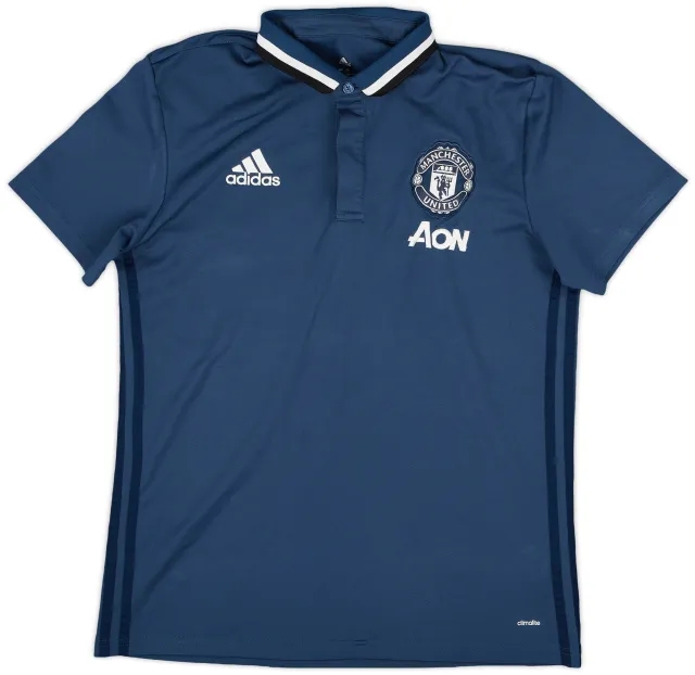 2016-17 Manchester United adidas Polo Shirt - 9/10 - (L)