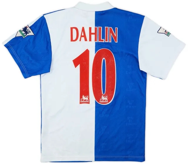Asics 1996-98 Blackburn Home Shirt Dahlin #10 - 7/10 - (L.Boys)