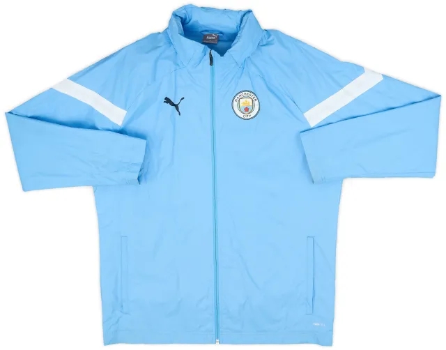 2022-23 Manchester City Puma Hooded Rain Jacket - 6/10 - (L)