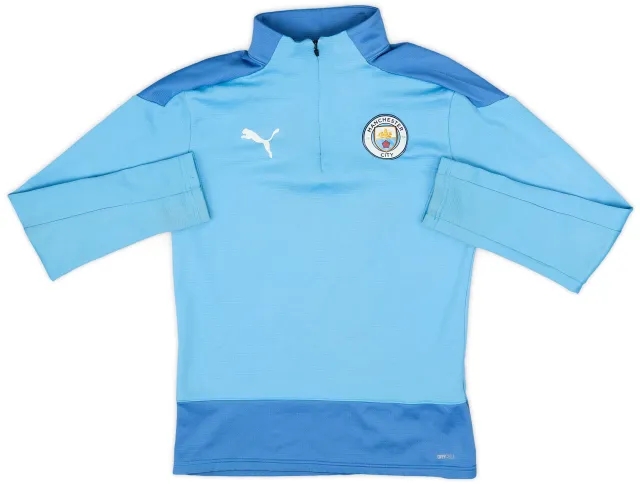2021-22 Manchester City Puma 1/4 Zip Drill Top - 6/10 - (S)