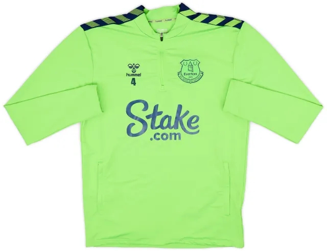 2022-23 Everton Hummel Player Issue 1/4 Zip Training Top #4 - 8/10 - (M)