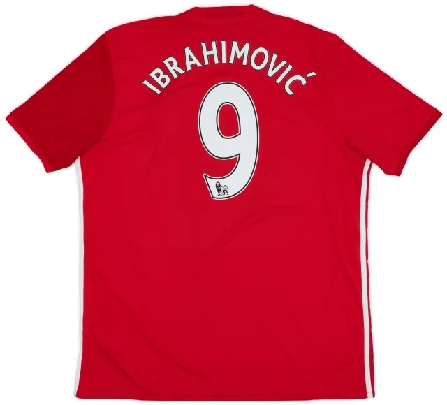 adidas 2016-17 Manchester United Home Shirt Ibrahimovic #9 - 5/10 - (XL)