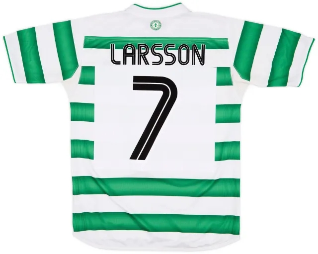 Umbro 2003-04 Celtic Home Shirt Larsson #7 - 7/10 - (S)